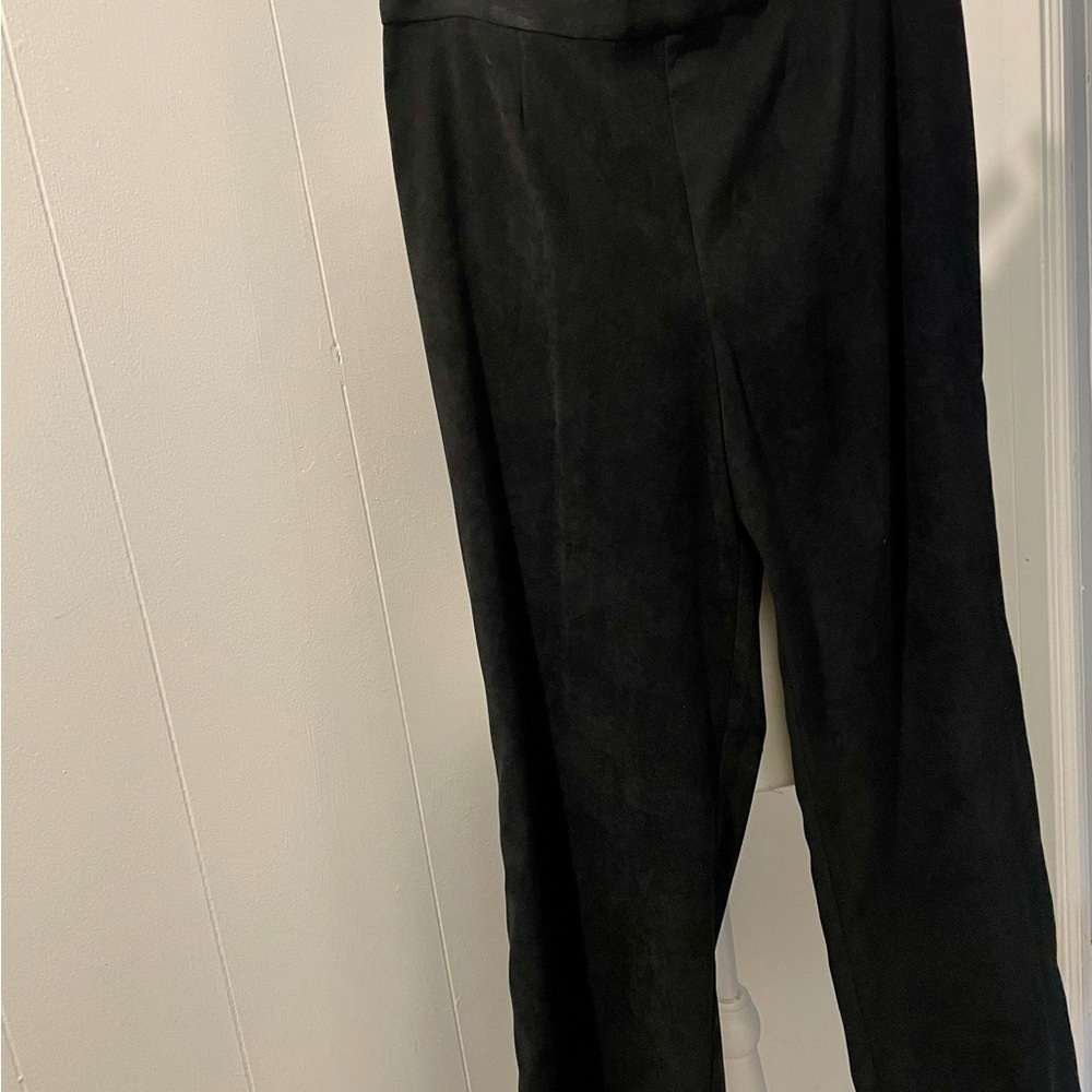 BLACK SUEDE SLACKS